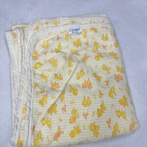 Vintage Carters Nursery Rhymes Jersey Knit Receiving Baby Blanket 100% Cotton
